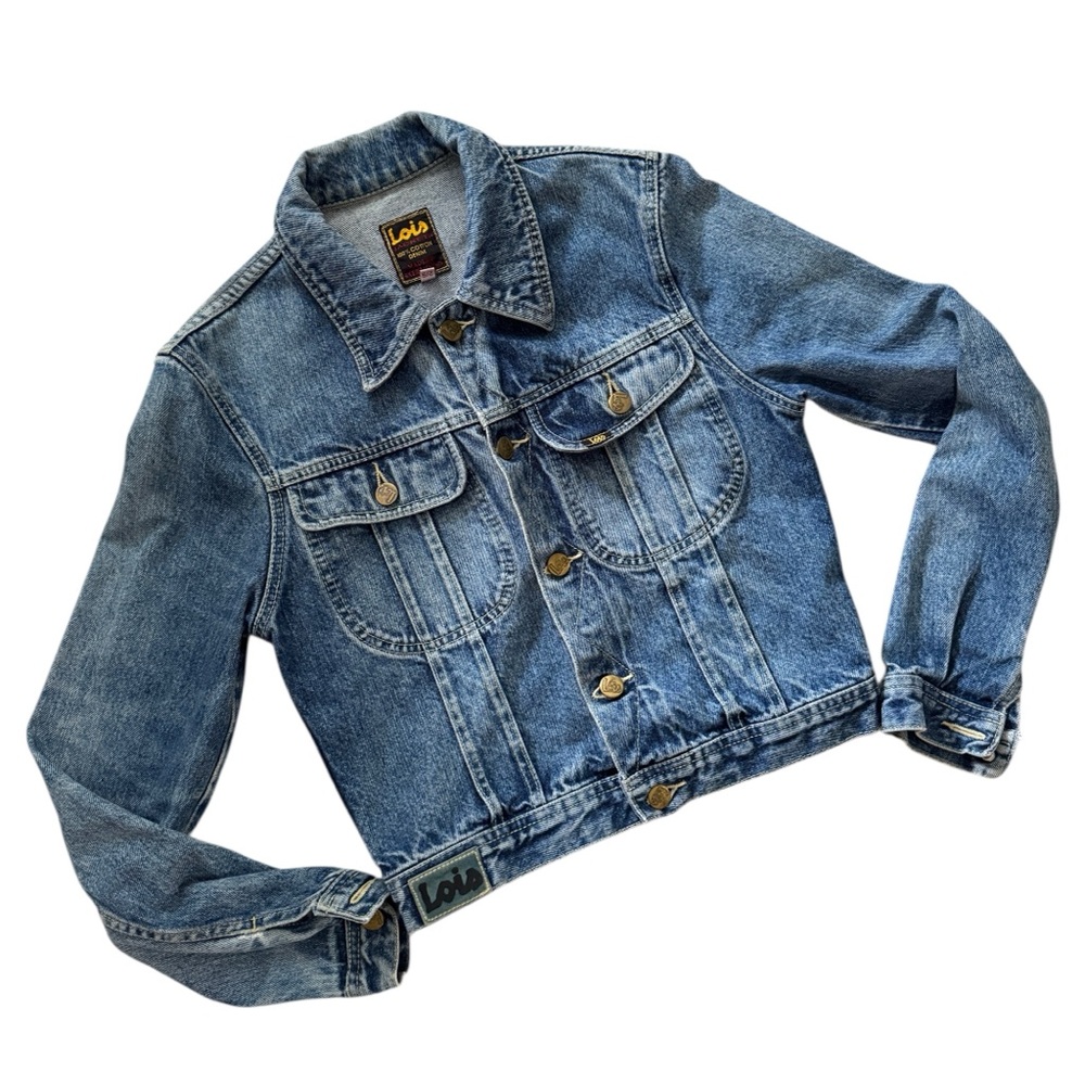 Lois Vintage 70s/80s Distressed Denim Jacket - Picture 11 of 11